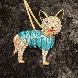 Betsey Johnson Cat Pendant Necklace